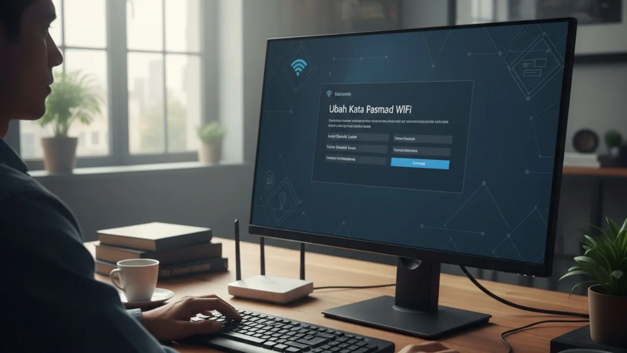 Cara Mengganti Password WiFi Melalui Komputer (c) Ilustrasi AI