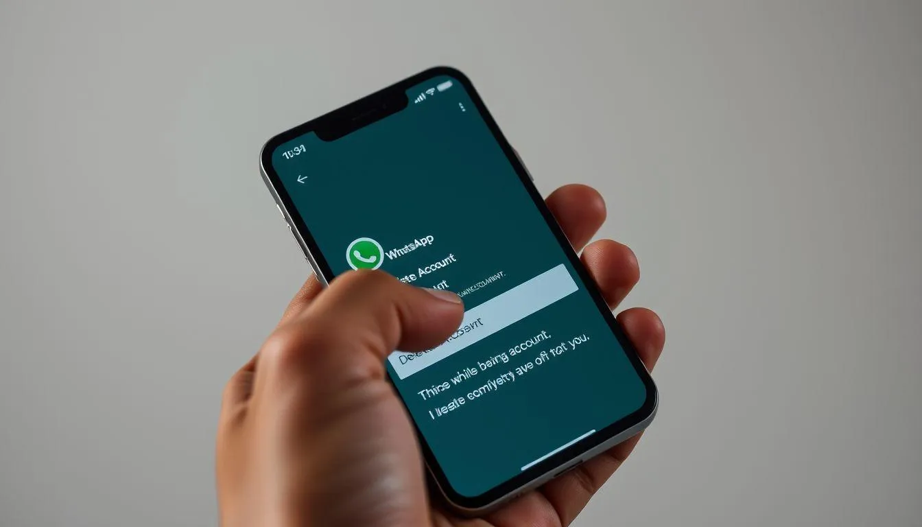 Opsi Menghapus Akun WhatsApp (c) Ilustrasi AI