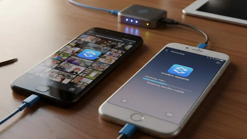 Aplikasi Pihak Ketiga untuk Transfer File (c) Ilustrasi AI