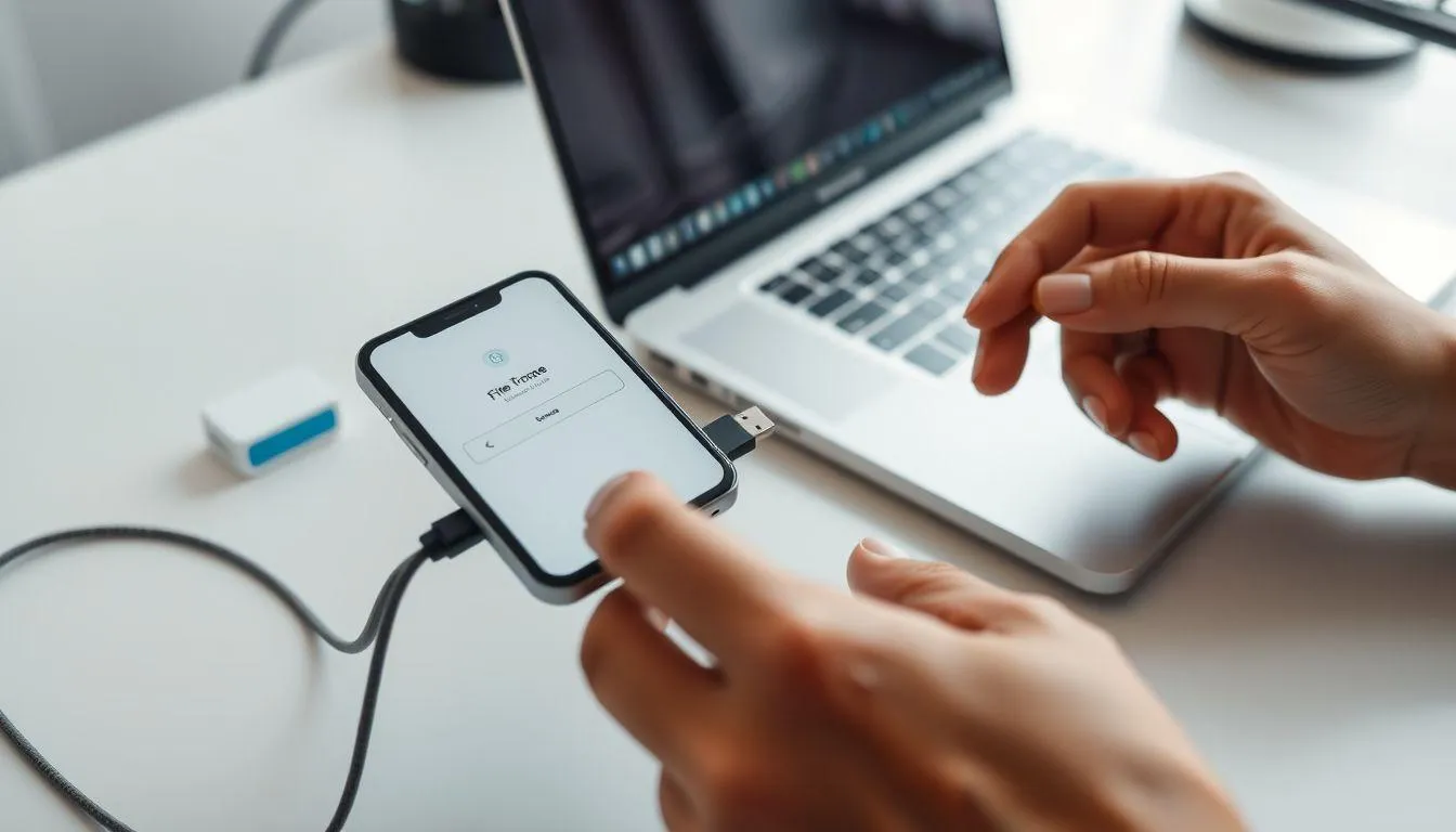 Metode Transfer Menggunakan Koneksi Kabel USB