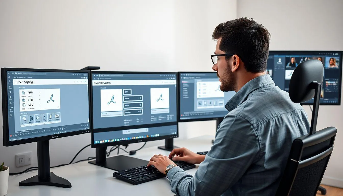 Teknik Export dan Sharing Hasil Desain (c) Ilustrasi AI