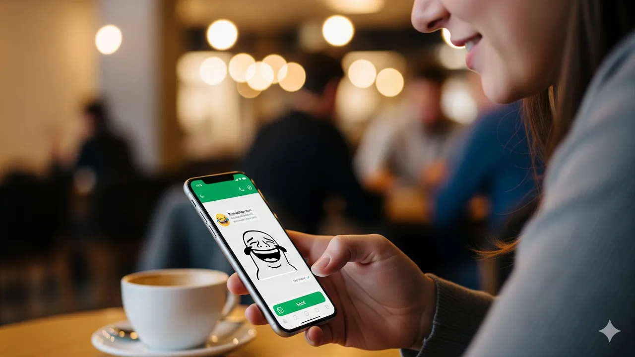 Berbagi dan Distribusi Stiker WhatsApp (c) Ilustrasi AI
