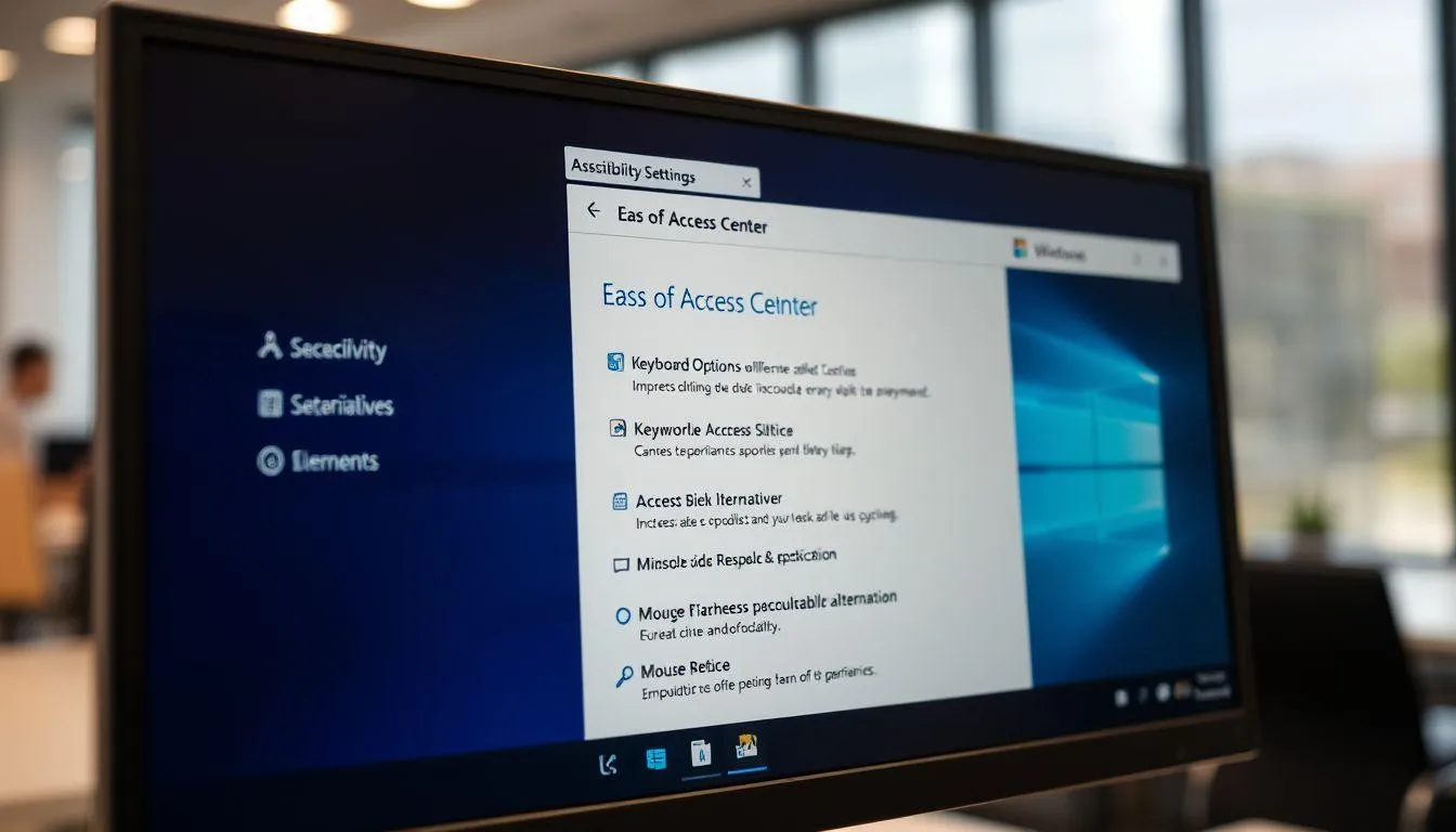 Control Panel dan Ease of Access Center (credit:Image by AI)