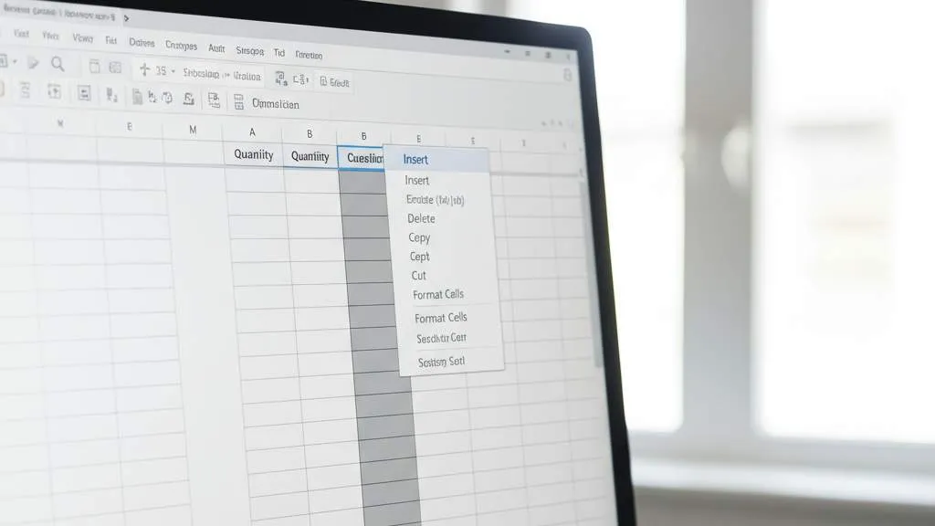 Teknik Penambahan Kolom dengan Klik Kanan (c) Ilustrasi AI