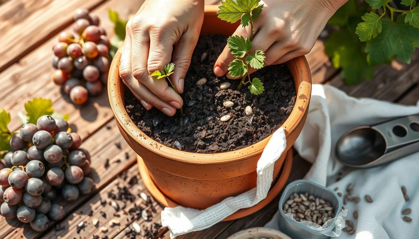 Cara Menanam Anggur dari Biji (c) Ilustrasi AI