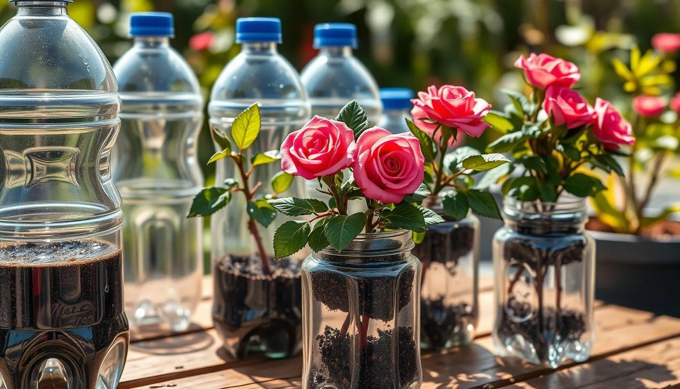 Cara Menanam Bunga Mawar di Botol Bekas (c) Ilustrasi AI