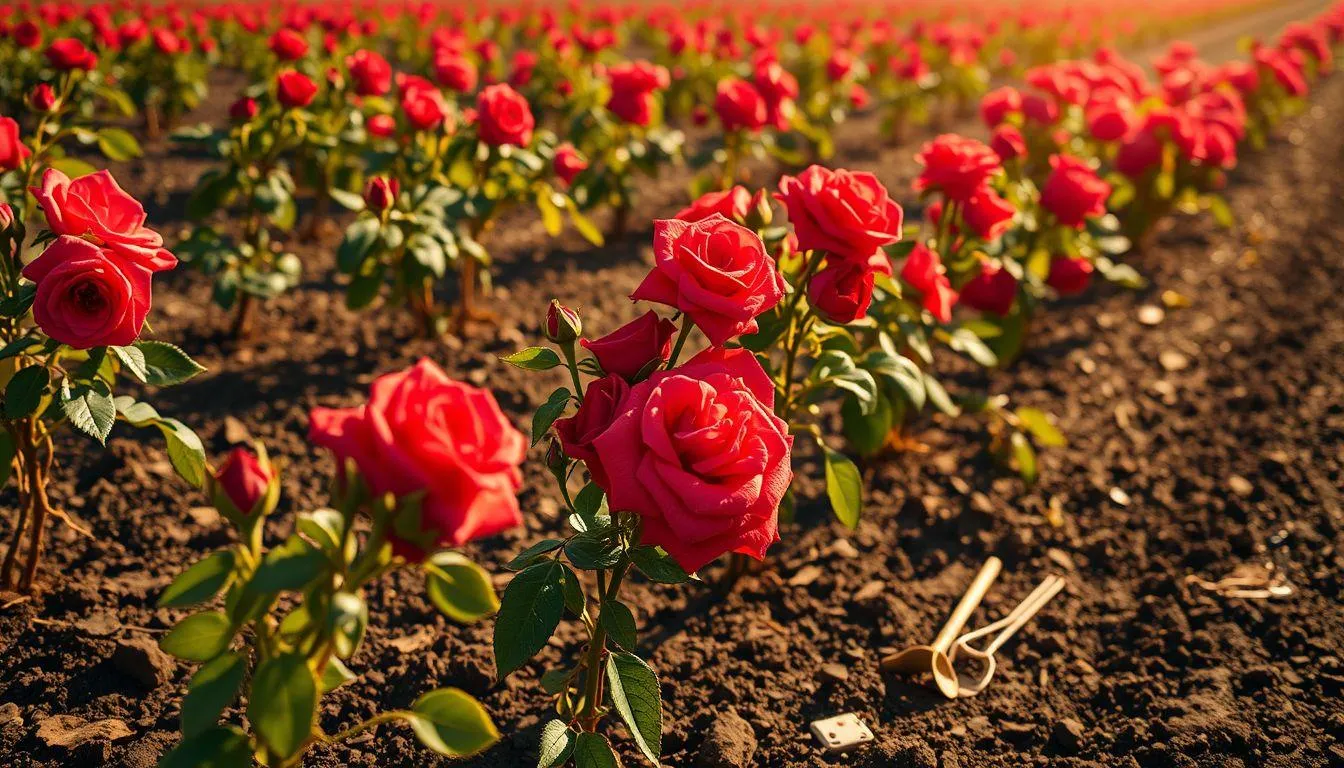 Cara Menanam Bunga Mawar di Tanah Terbuka (c) Ilustrasi AI