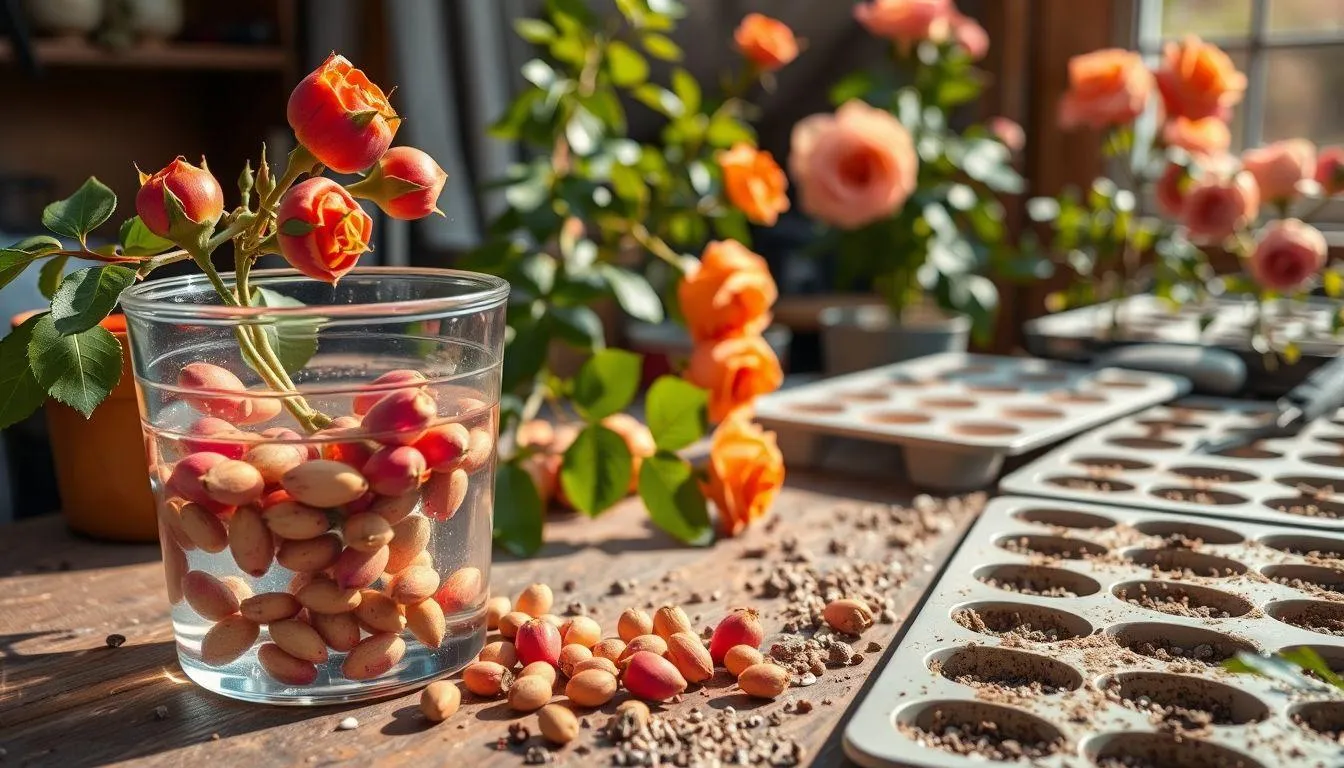 Teknik Perbanyakan Bunga Mawar: Dari Biji, Batang, dan Akar (c) Ilustrasi AI