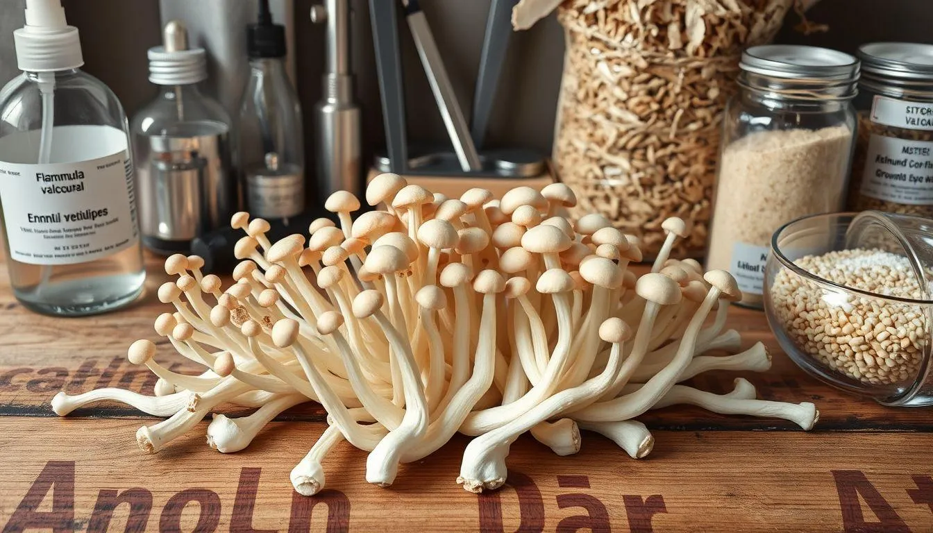 Cara Menanam Jamur Enoki di Rumah dengan Aman (c) Ilustrasi AI