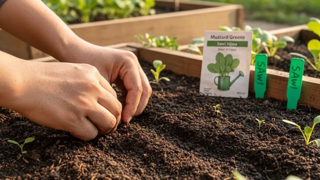 Cara Menanam Sayur Sawi dari Biji, Batang, dan Akar (c) Ilustrasi AI
