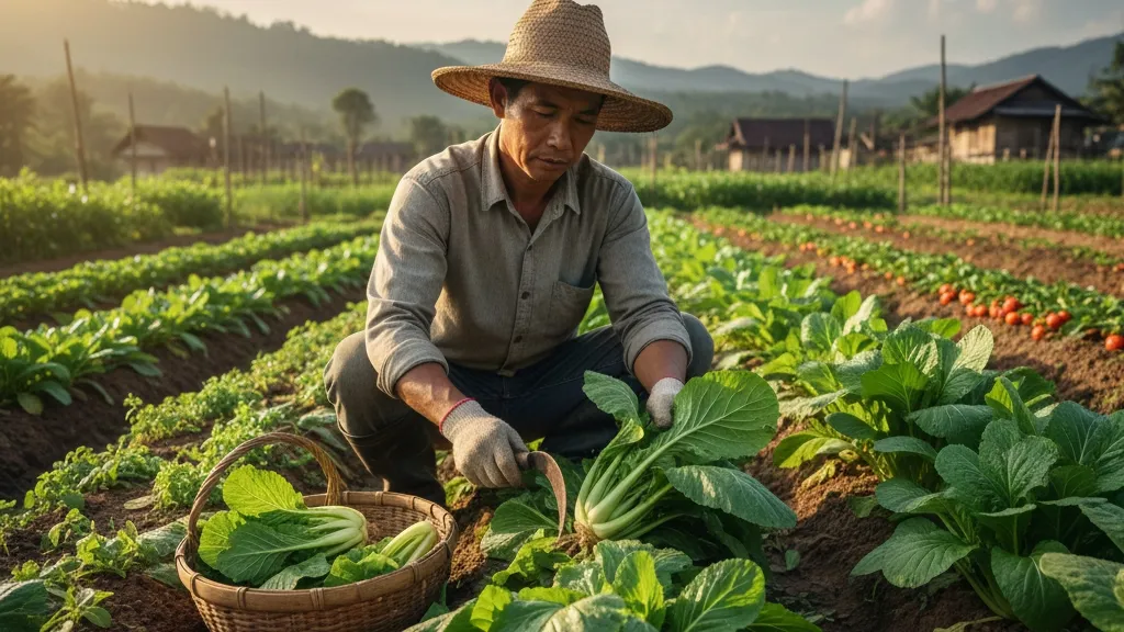 Tips Perawatan dan Pemanenan Sawi yang Optimal (c) Ilustrasi AI