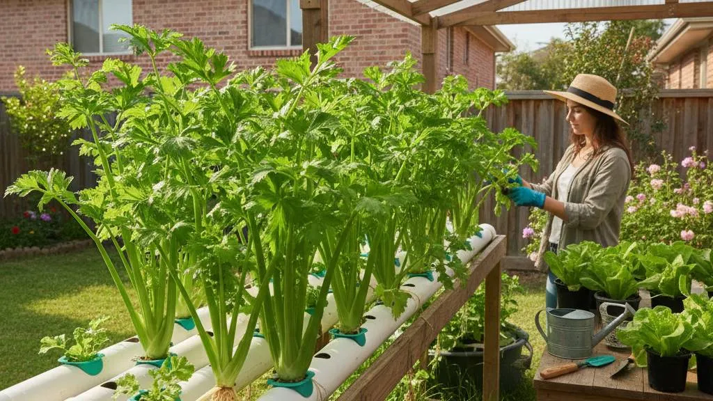 Cara Menanam Seledri Hidroponik (c) Ilustrasi AI