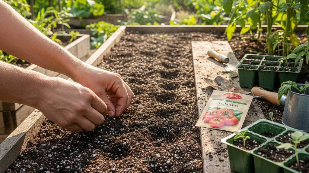 Persiapan Benih dan Penyemaian Tomat dari Biji (c) Ilustrasi AI