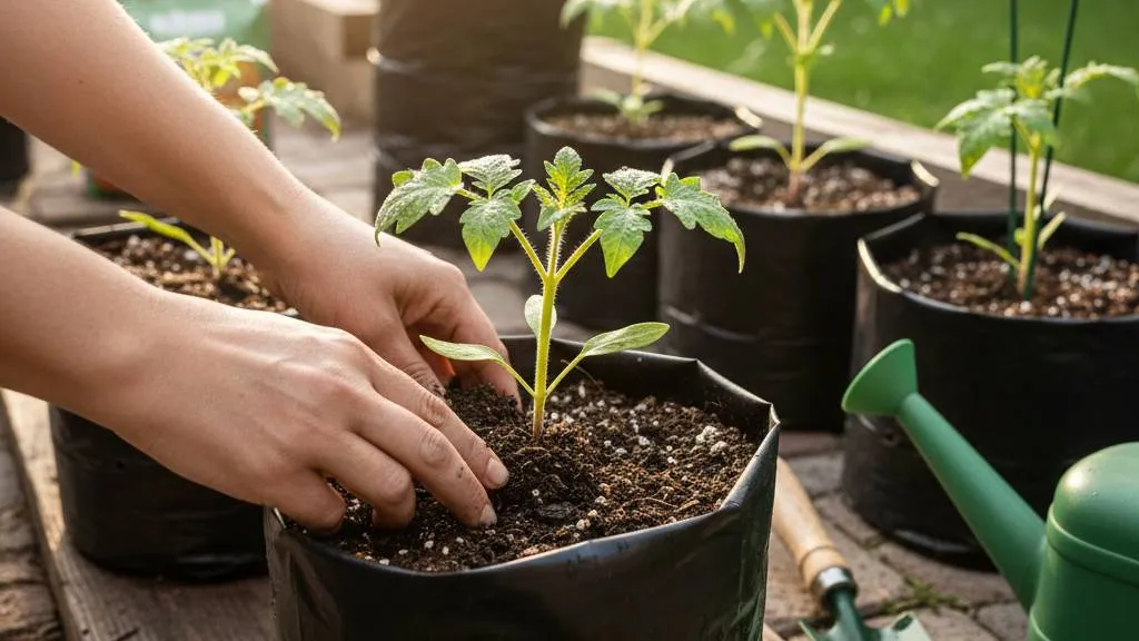 Cara Menanam Tomat di Polybag yang Praktis (c) Ilustrasi AI