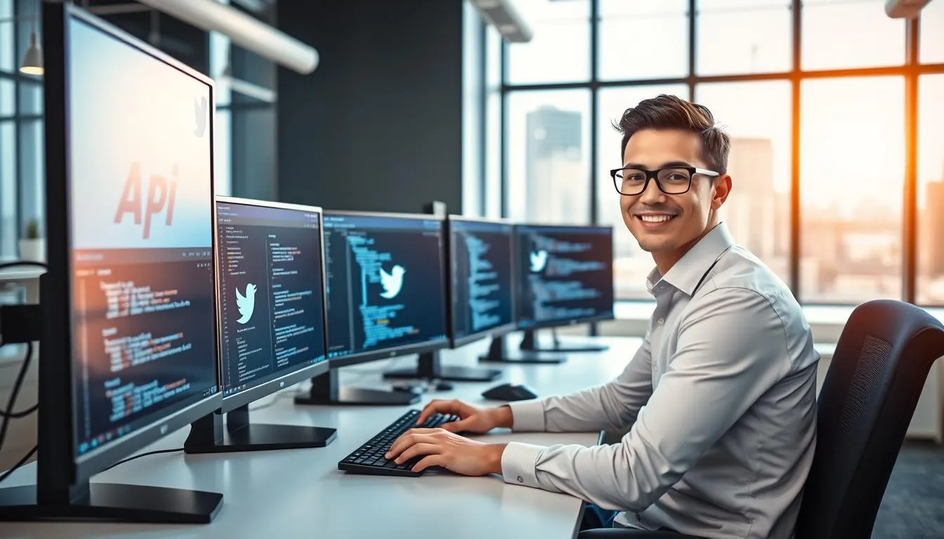 Memposting Tweet melalui API (c) Ilustrasi AI