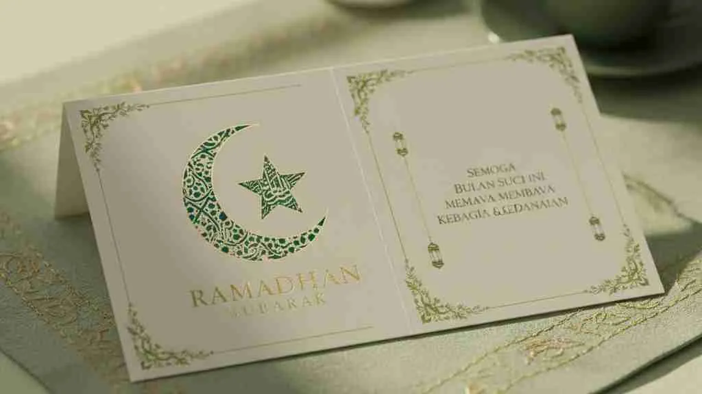 Elemen Penting dalam Desain Kartu Ucapan Ramadhan (c) Ilustrasi AI