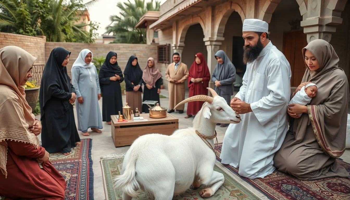 Tradisi Akikah untuk Anak Kedua Laki-Laki (c) Ilustrasi AI
