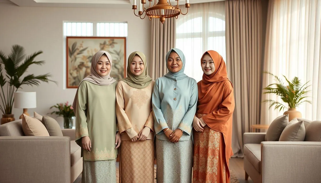 1. Cara Memilih Tema dan Palet Warna Sarimbit Keluarga untuk Lebaran (c) Ilustrasi AI