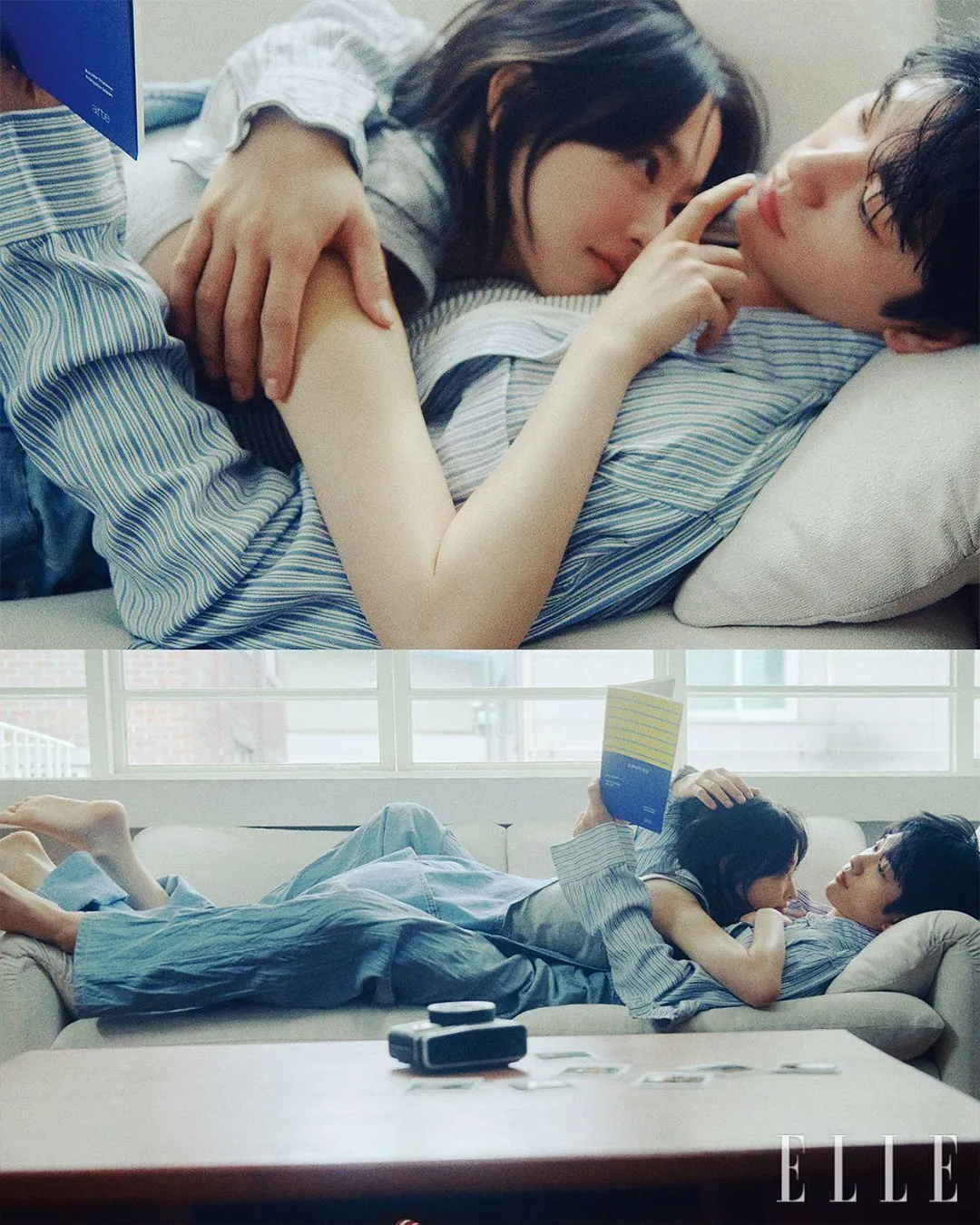 Park Bo Young Rebahan di Atas Jin Young (credit: Instagram.com/ellekorea)