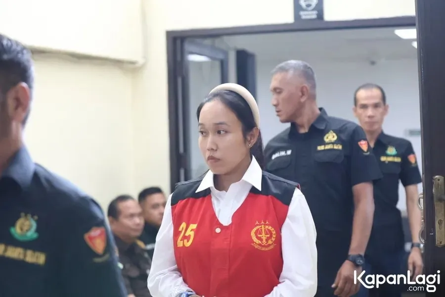 Melani saat proses sidang / KapanLagi.com/Budy Santoso