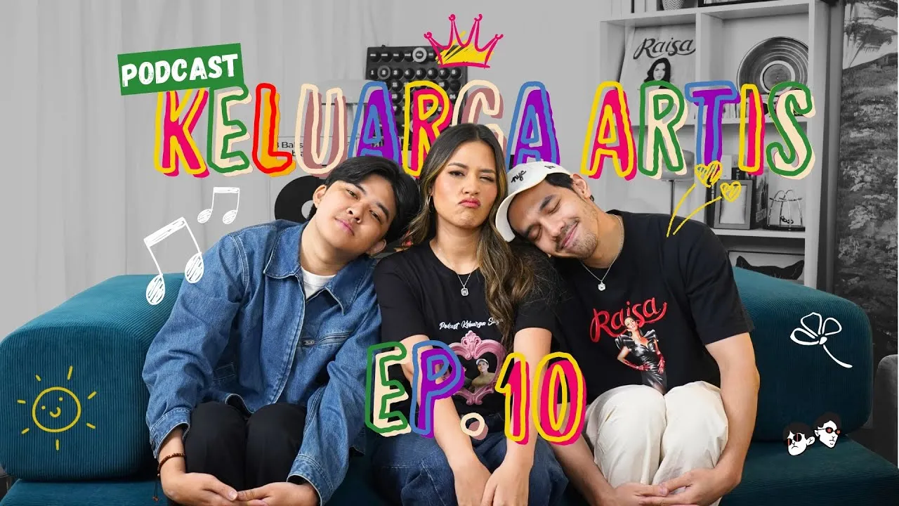 Potret Raisa dan kedua sepupunya (Mario Caesar dan Niky Putra) dalam segmen Podcast Keluarga Artis episode 10 (Youtube/Mario Caesar)