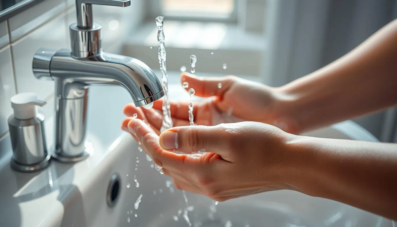 Langkah-Langkah Mencuci Tangan yang Benar dalam Poster (c) Ilustrasi AI