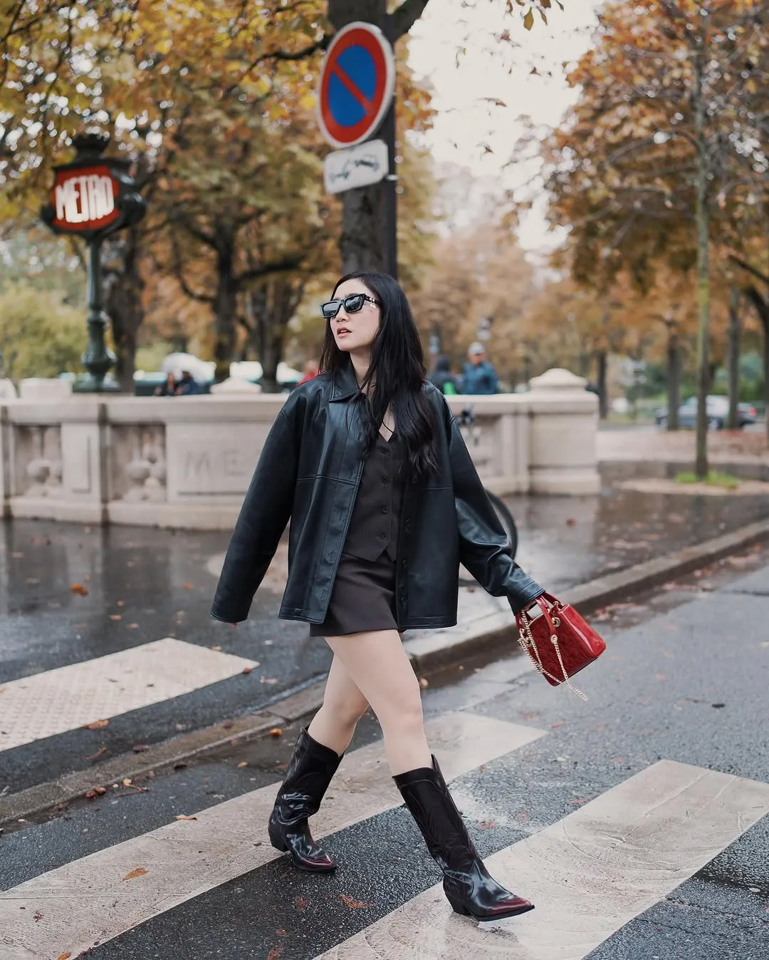 Potret Outfit Febby Rastanty Pakai Leather Jaket (credit: instagram/febbyrastanty)