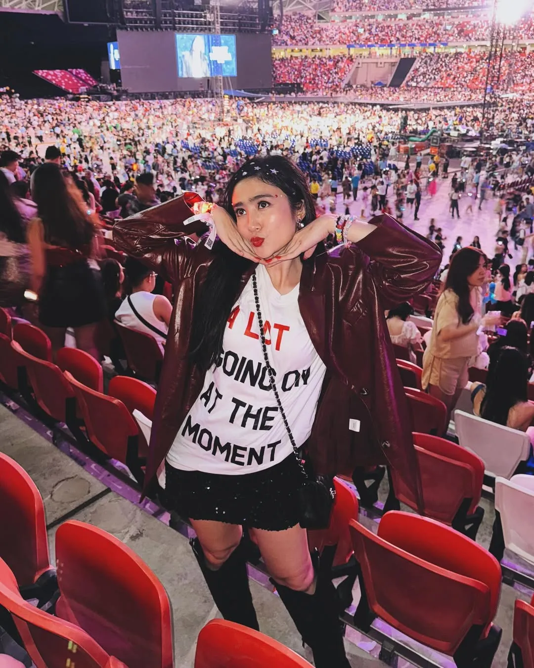Potret Outfit Febby Rastanty Pakai Leather Jaket (credit: instagram/febbyrastanty)