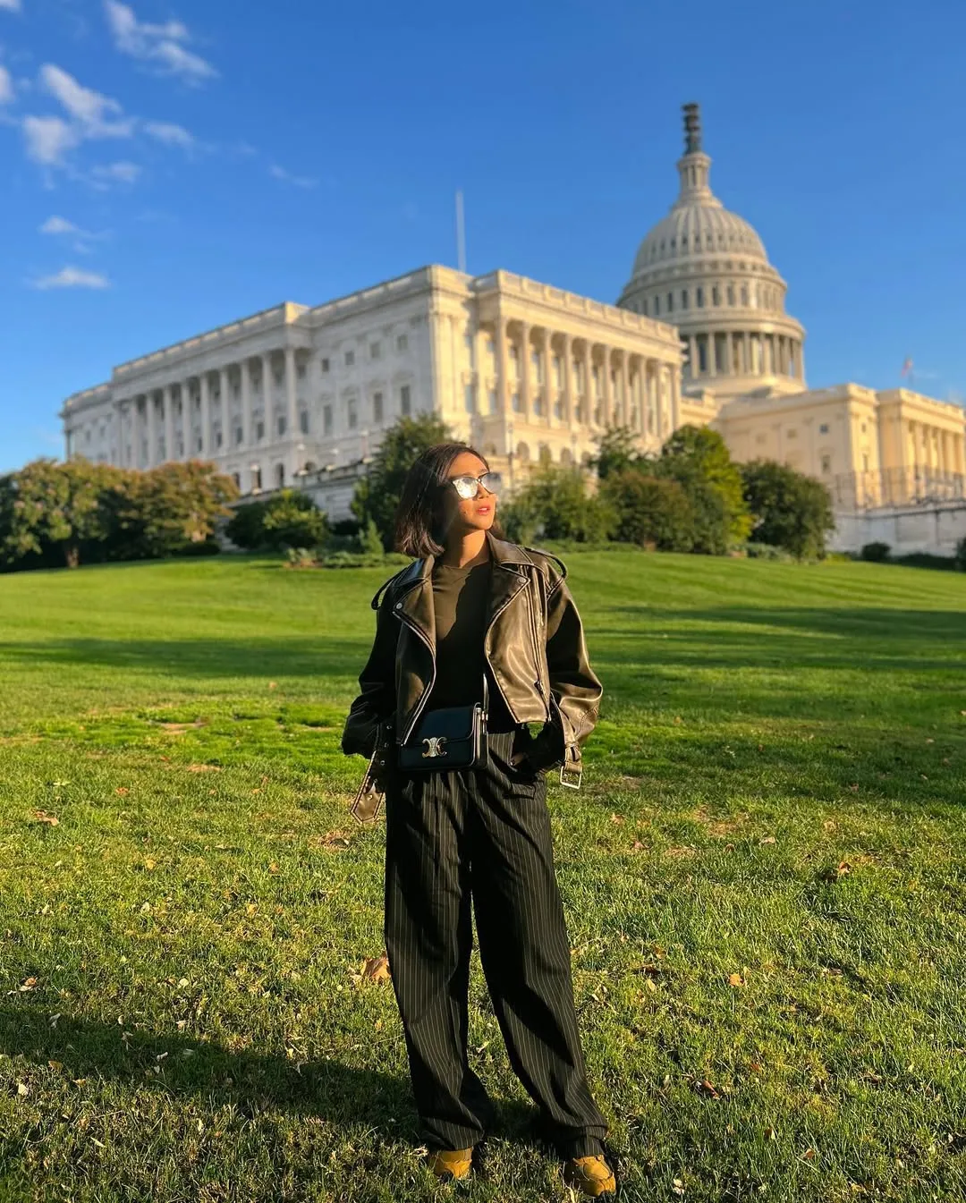 Potret Outfit Febby Rastanty Pakai Leather Jaket (credit: instagram/febbyrastanty)