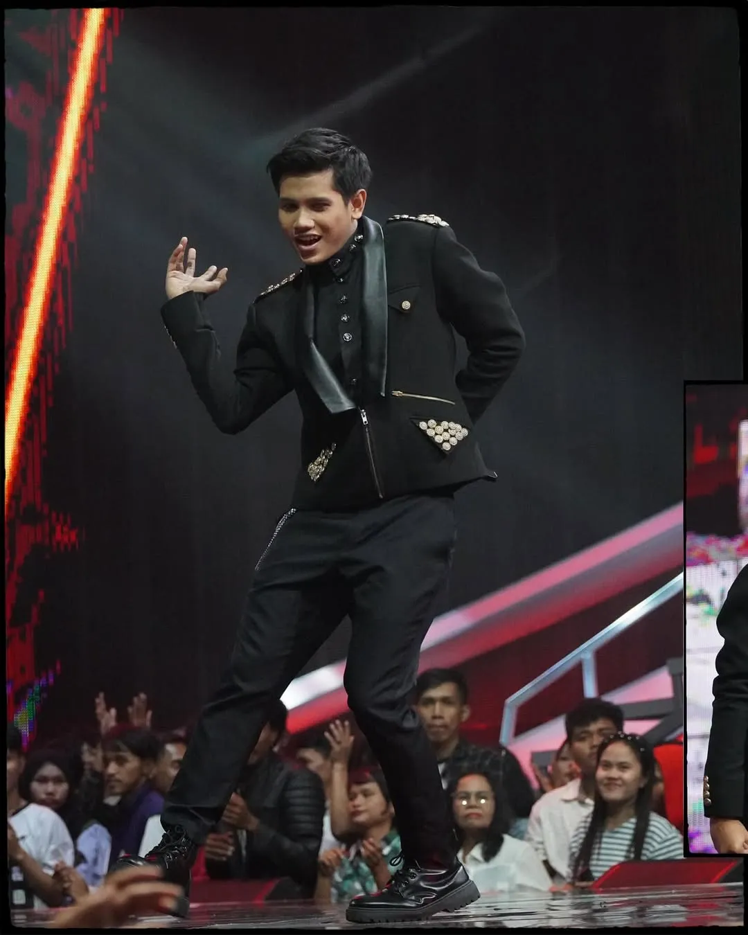 Aksi Panggung Valen di Panggung D'Academy 7 (cr:Instagram.com/da7_valen)