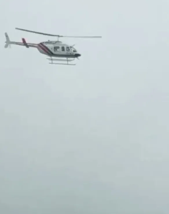 Helikopter yang dinaiki Raffi Ahmad (credit: TikTok)