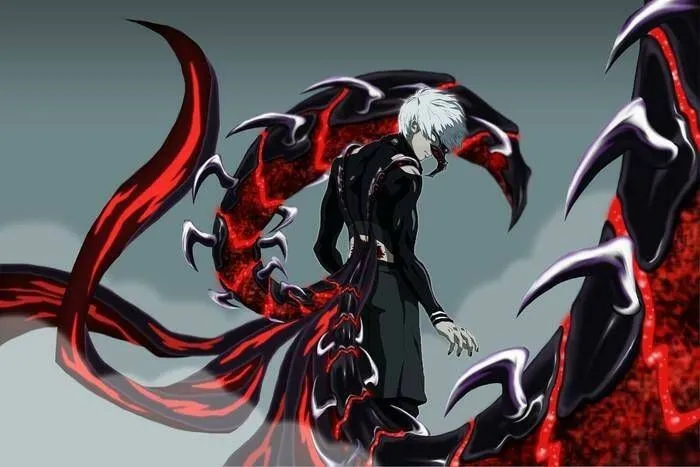 Kaneki, remaja yang masuk pusaran konflik ghoul gara-gara ditransplantasi organ ghoul. 