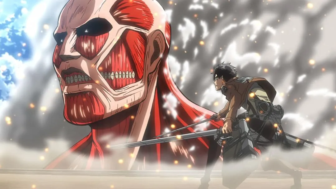 Eren melawan Colossal Titan