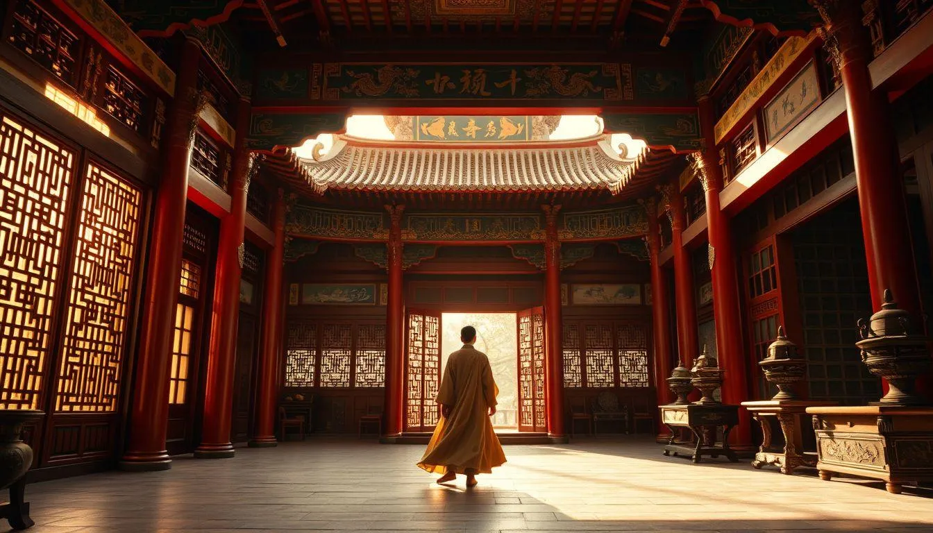 C. Drama Historis dengan Visual Arsitektur Tradisional China yang Memukau (c) Ilustrasi AI
