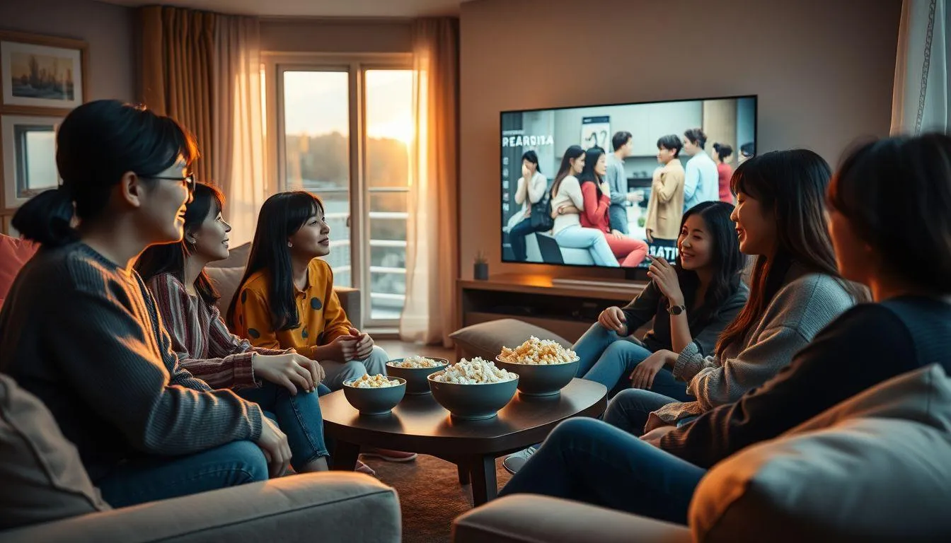 Tips Menonton Drama Korea Bareng Teman Agar Makin Seru (c) Ilustrasi AI