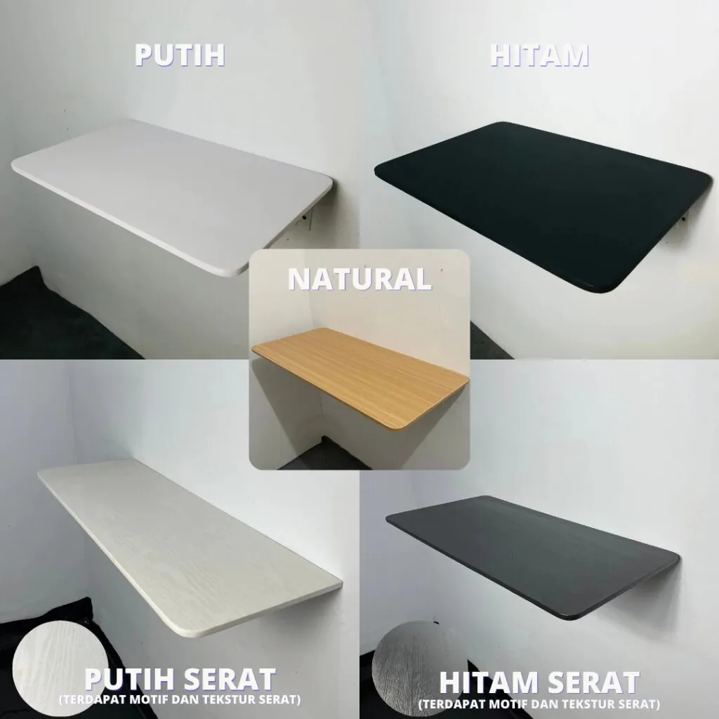 Meja lipat hemat ruang kos. (Shopee/Dekorkusda)