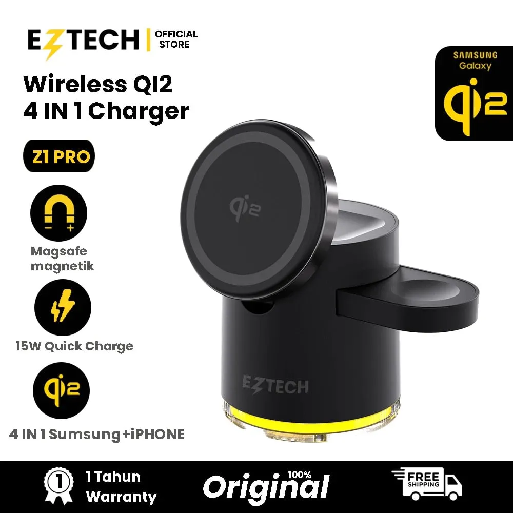 Foldable Charging Station 4-in-1. (Shopee/ EZTECH Indonesia Official Store)