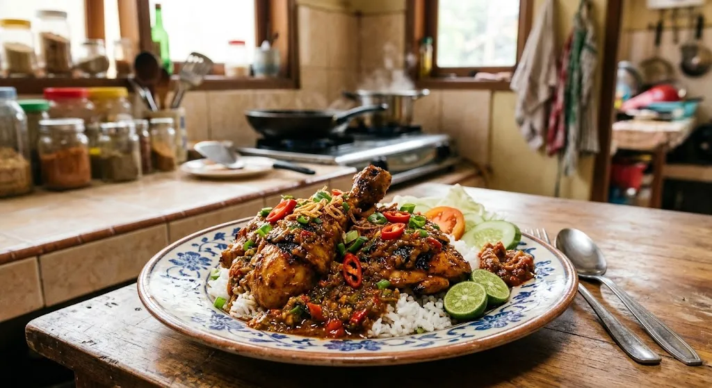 Ayam bumbu rujak lezat (AI generated)