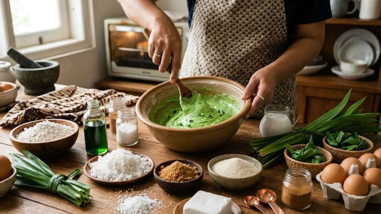 Resep Kue Sagu Pandan (AI generated)