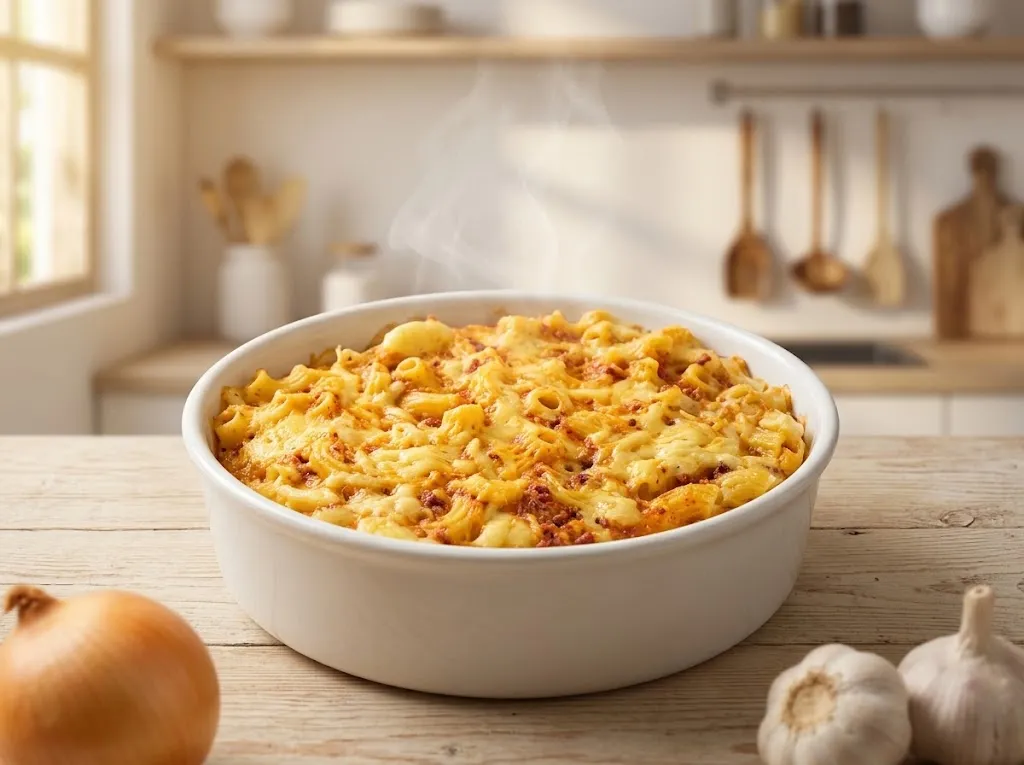 Resep macaroni schotel kukus (AI generated)