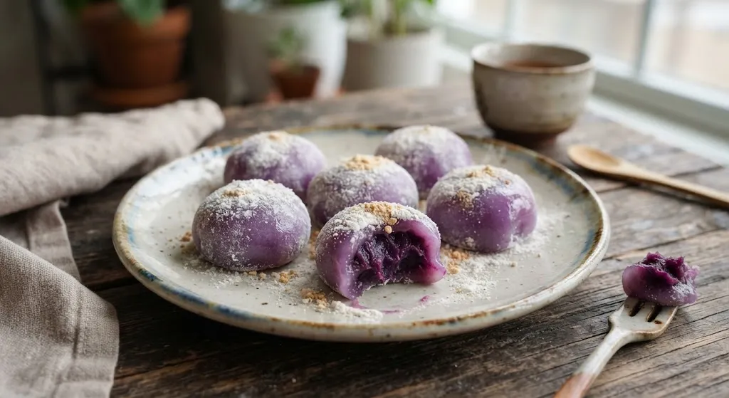 Resep mochi ubi ungu - AI generated