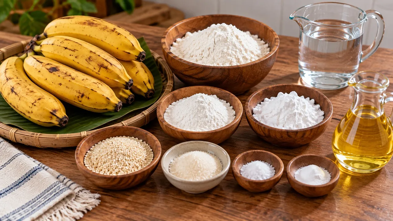 Bahan Pisang Goreng Wijen (AI Generated)