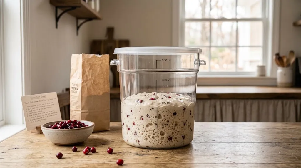 Langkah membuat soft sourdough cranberry cheese. [AI Generated]