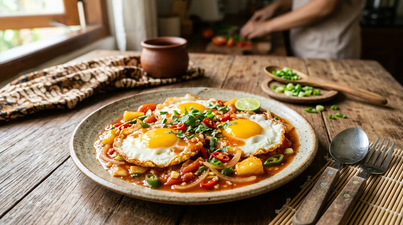 Resep Telur Ceplok Asam Manis Simple (AI Generated)
