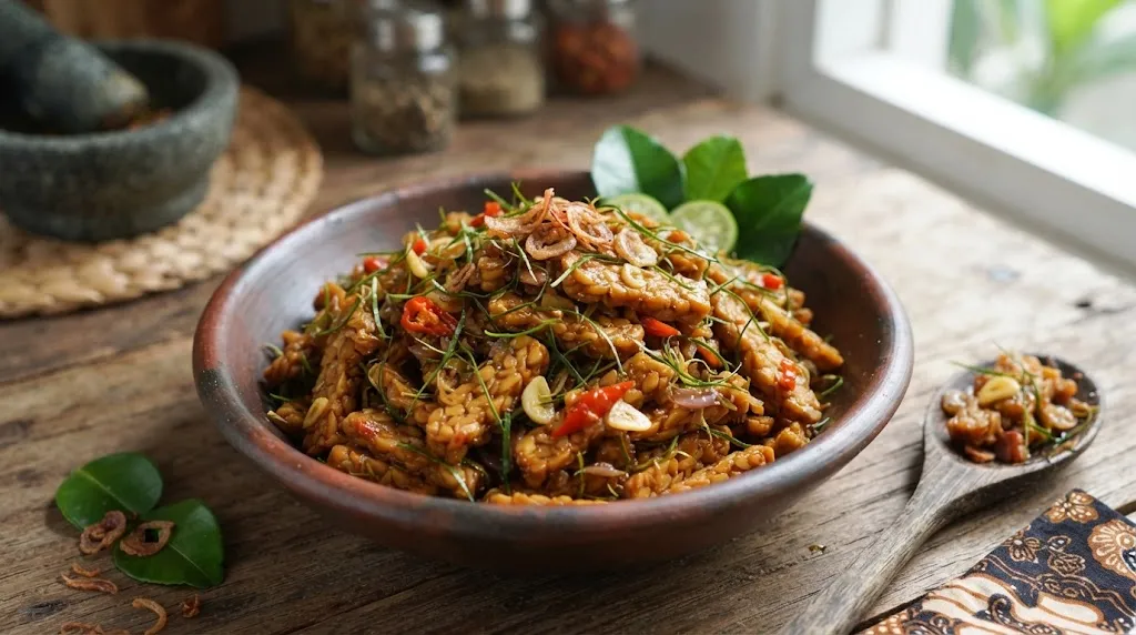 Resep Tempe Oseng Daun Jeruk yang Harum (AI Generated)