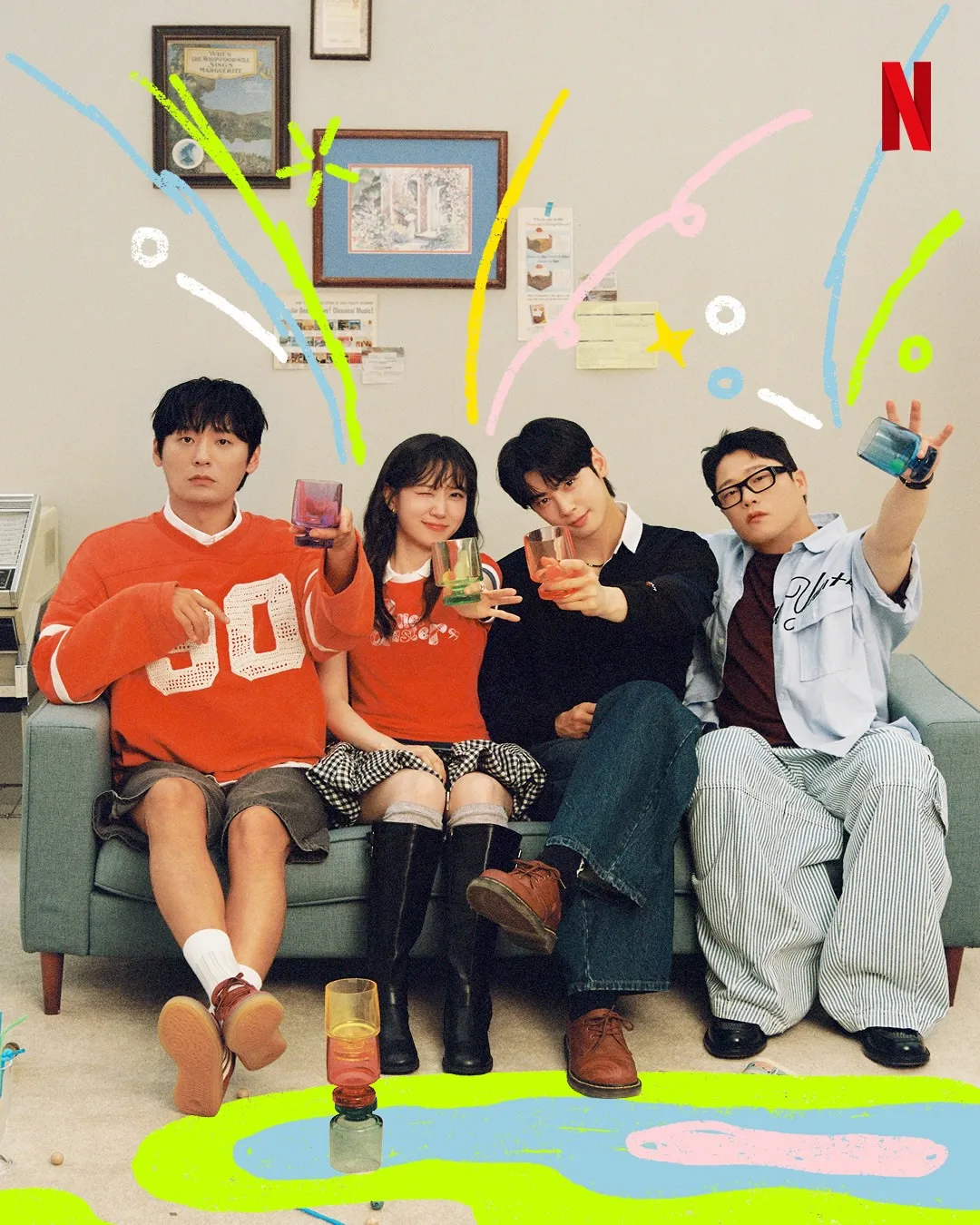 Pemeran utama The WONDERfools foto bareng (credit: Netflix)