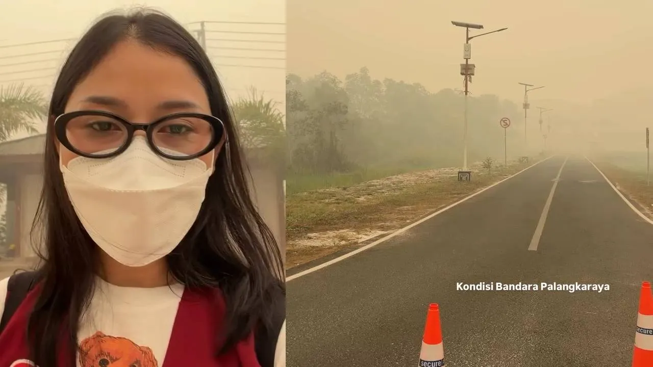 Riyuka Bunga curhat alami gatal dan pusing yang diakibatkan oleh asap karhutla (Instagram.com/riyukabunga)