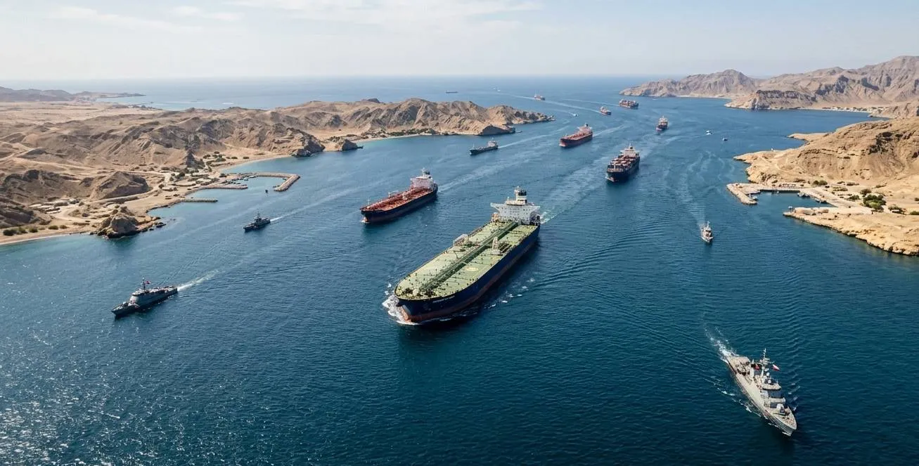 ilustrasi selat hormuz - AI