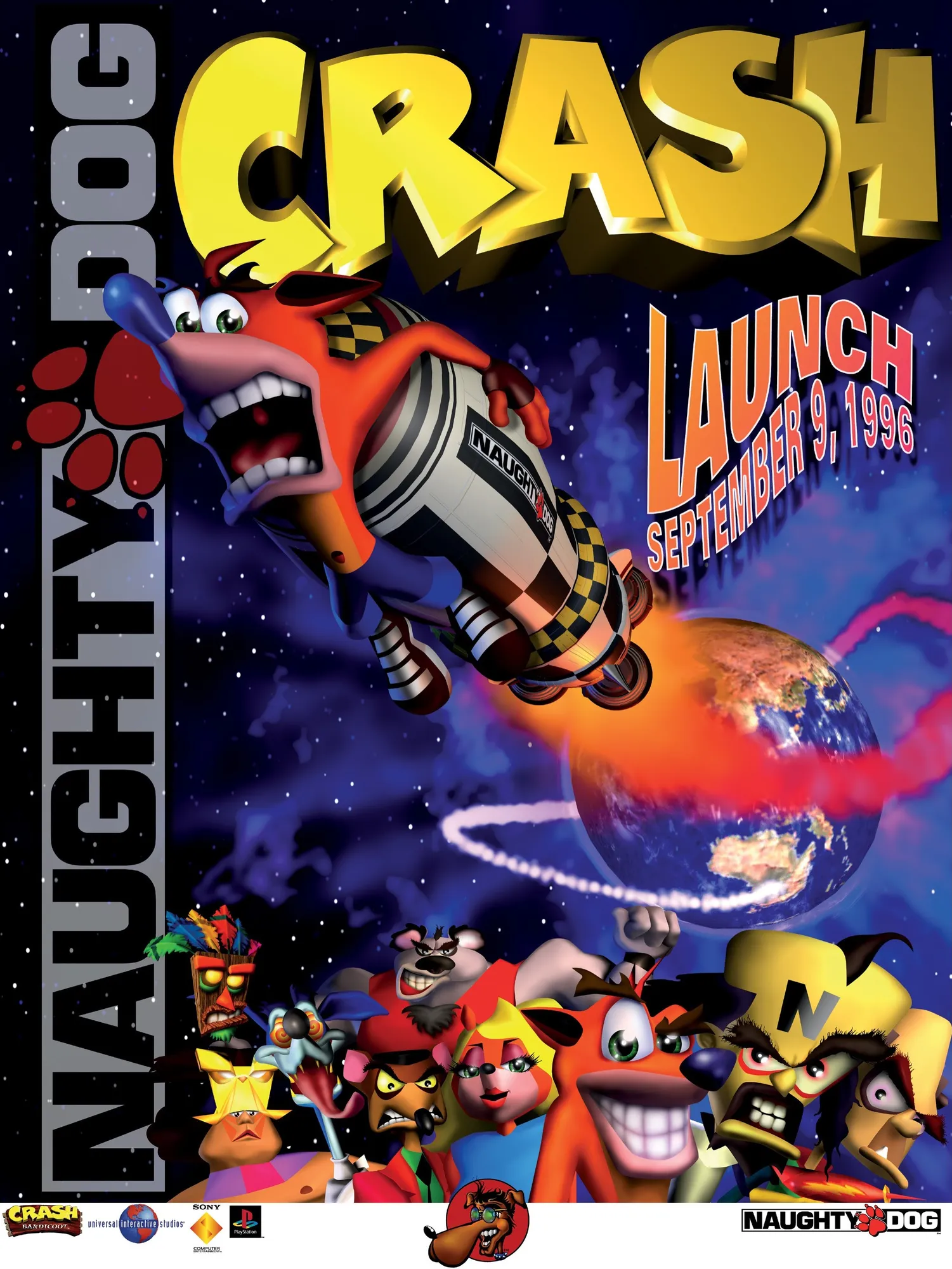 Popularitas game Crash Bandicoot  (credit: Naughty Dog)