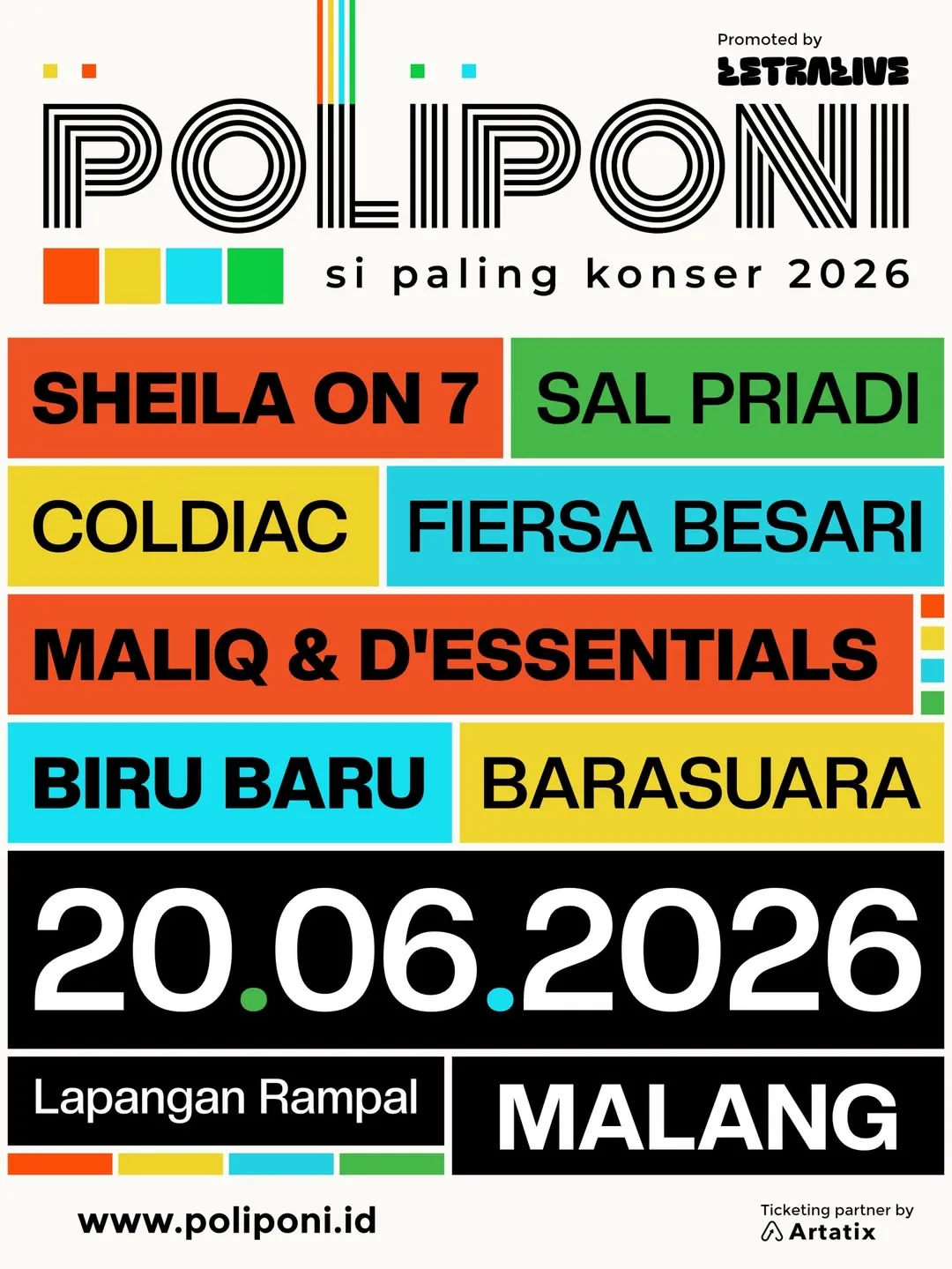 Lineup POLIPONI Malang © instagram.com/poliponi.id